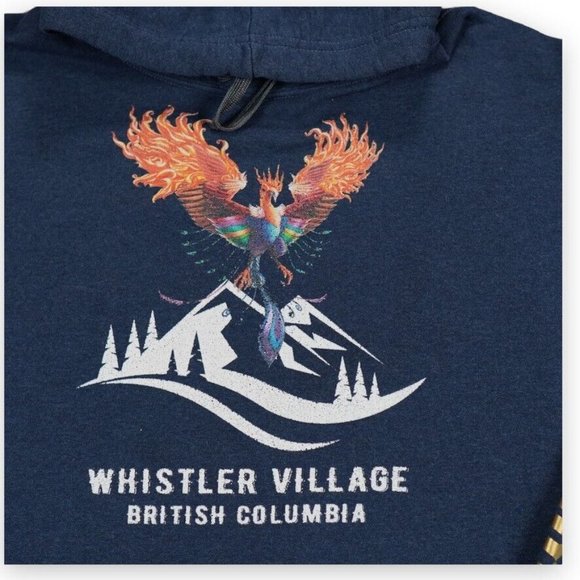 Whistler Village Canada Sweatshirt Mens Medium Navy Blue Pajarracas 22 Fenomeno - Picture 7 of 13
